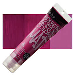 Holbein Mat Acrylic - Rose Violet, 110 ml tube and swatch