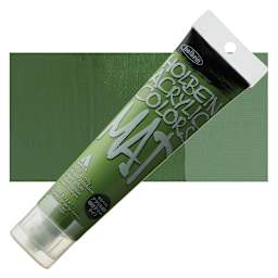 Holbein Mat Acrylic - Terre Verte, 110 ml tube and swatch