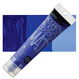 Holbein Mat Acrylic - Ultramarine Deep, 110 ml tube and swatch