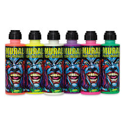 Chroma Mural Paint Markers - Set of 6 Neon Colors shown in row