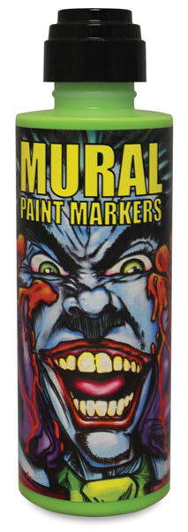 Chroma Mural Paint Markers - Single bottle of Slime Green shown