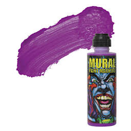 Chroma Mural Paint Marker - Cosmic Violet (Neon), 4 oz Bottle and swatch