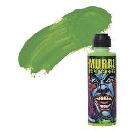 Chroma Mural Paint Marker - Slime, 4 oz Bottle and swatch