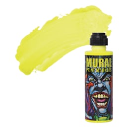 Chroma Mural Paint Marker - Techno (Neon), 4 oz Bottle and swatch