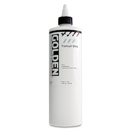 Golden High Flow Acrylics - Titanium White, 16 oz bottle