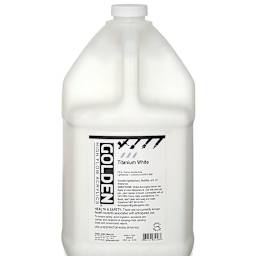 Golden High Flow Acrylics - Titanium White, 128 oz bottle