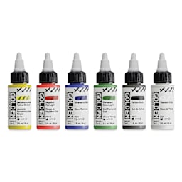 Golden High Flow Acrylics - Intro Colors, 30 ml Bottles, Set of 6 (out of packaging)