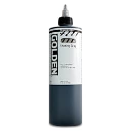 Golden High Flow Acrylics - Transparent Shading Gray, 16 oz bottle