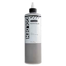 Golden High Flow Acrylics - Neutral Gray N5, 16 oz bottle