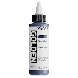 Golden High Flow Acrylics - Payne's Gray, 4 oz bottle