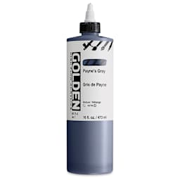 Golden High Flow Acrylics - Payne's Gray, 16 oz bottle