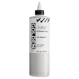 Golden High Flow Acrylics - Neutral Gray N8, 16 oz bottle