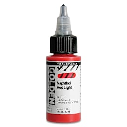 Golden High Flow Acrylics - Transparent Naphthol Red Light, 1 oz bottle