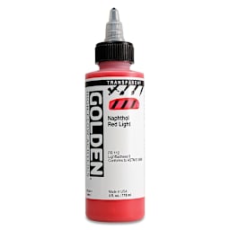 Golden High Flow Acrylics - Transparent Naphthol Red Light, 4 oz bottle