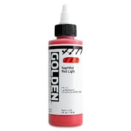 Golden High Flow Acrylics - Naphthol Red Light, 4 oz bottle