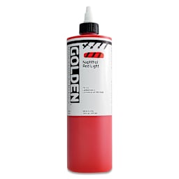 Golden High Flow Acrylics - Naphthol Red Light, 16 oz bottle
