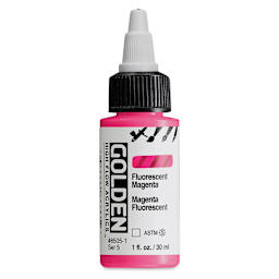 Golden High Flow Acrylics - Fluorescent Magenta, 1 oz bottle