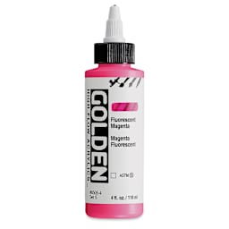 Golden High Flow Acrylics - Fluorescent Magenta, 4 oz bottle