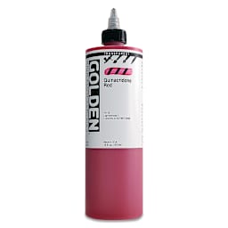 Golden High Flow Acrylics - Transparent Quinacridone Red, 16 oz bottle