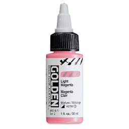 Golden High Flow Acrylics - Light Magenta, 1 oz bottle