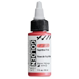 Golden High Flow Acrylics - Naphthol Pink, 1 oz bottle