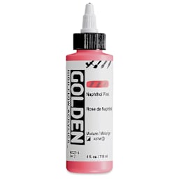 Golden High Flow Acrylics - Naphthol Pink, 4 oz bottle