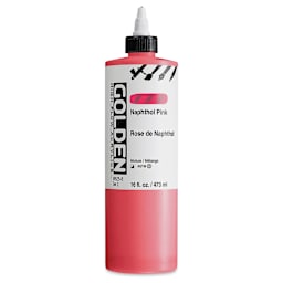Golden High Flow Acrylics - Naphthol Pink, 16 oz bottle