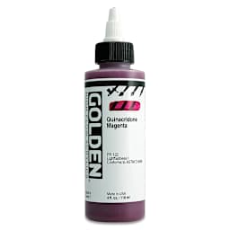 Golden High Flow Acrylics - Quinacridone Magenta, 4 oz bottle