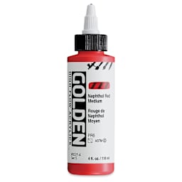 Golden High Flow Acrylics - Naphthol Red Medium, 4 oz bottle