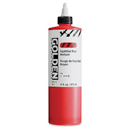 Golden High Flow Acrylics - Naphthol Red Medium, 16 oz bottle