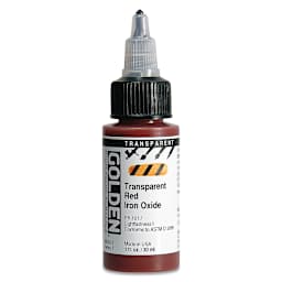 Golden High Flow Acrylics - Transparent Red Iron Oxide, 1 oz bottle