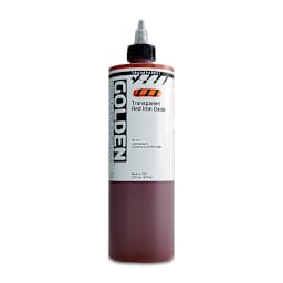Golden High Flow Acrylics - Transparent Red Iron Oxide, 16 oz bottle