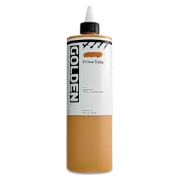 Golden High Flow Acrylics - Yellow Oxide, 16 oz bottle