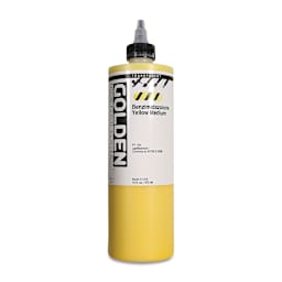 Golden High Flow Acrylics - Transparent Benzimidazolone Yellow Medium, 16 oz bottle