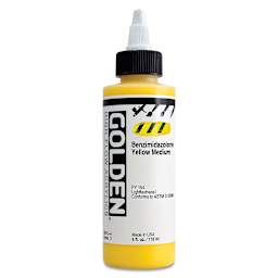 Golden High Flow Acrylics - Benzimidazolone Yellow Medium, 4 oz bottle