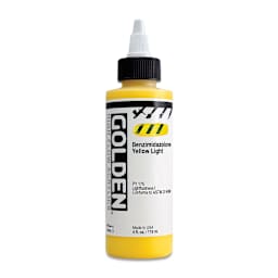 Golden High Flow Acrylics - Benzimidazolone Yellow Light, 4 oz bottle
