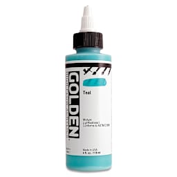 Golden High Flow Acrylics - Teal, 4 oz bottle