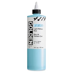 Golden High Flow Acrylics - Light Phthalo Blue, 16 oz bottle