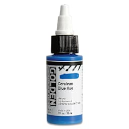 Golden High Flow Acrylics - Cerulean Blue Hue, 1 oz bottle