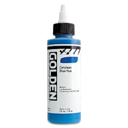Golden High Flow Acrylics - Cerulean Blue Hue, 4 oz bottle
