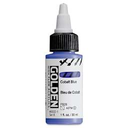 Golden High Flow Acrylics - Cobalt Blue, 1 oz bottle