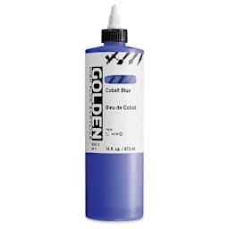 Golden High Flow Acrylics - Cobalt Blue, 16 oz bottle