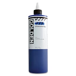 Golden High Flow Acrylics - Ultramarine Blue, 16 oz bottle