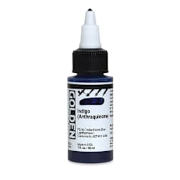 Golden High Flow Acrylics - Anthraquinone Blue (Indigo), 1 oz bottle