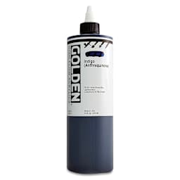 Golden High Flow Acrylics - Anthraquinone Blue (Indigo), 16 oz bottle