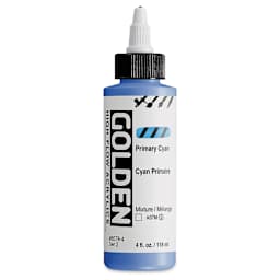 Golden High Flow Acrylics - Primary Cyan, 4 oz bottle