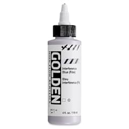 Golden High Flow Acrylics - Interference Blue (Fine), 4 oz bottle