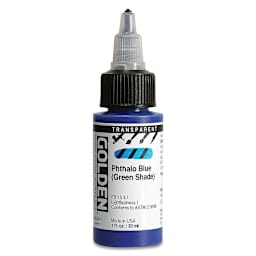 Golden High Flow Acrylics - Transparent Phthalo Blue (Green Shade), 1 oz bottle