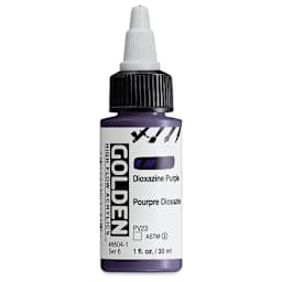 Golden High Flow Acrylics - Dioxazine Purple, 1 oz bottle