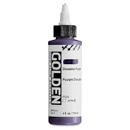 Golden High Flow Acrylics - Dioxazine Purple, 4 oz bottle